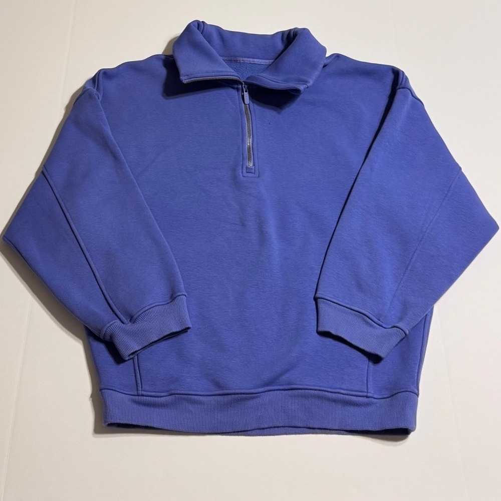 Lululemon Scuba Oversized Funnel Neck Half Zip Blue XS/S Pullover Sweatshirt